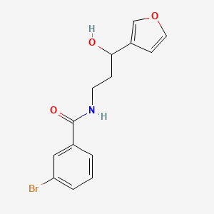 molecular formula C14H14BrNO3 B2634531 3-bromo-N-(3-(furan-3-yl)-3-hydroxypropyl)benzamide CAS No. 1428371-99-6