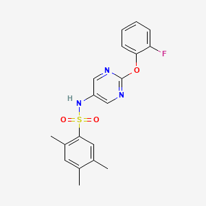 N-(2-(2-fluorophenoxy)pyrimidin-5-yl)-2,4,5-trimethylbenzenesulfonamide