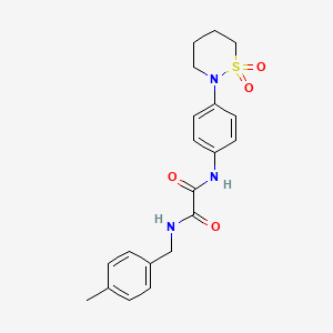 N'-[4-(1,1-dioxothiazinan-2-yl)phenyl]-N-[(4-methylphenyl)methyl]oxamide