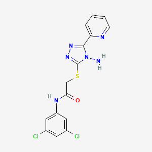 2-{[4-amino-5-(pyridin-2-yl)-4H-1,2,4-triazol-3-yl]sulfanyl}-N-(3,5-dichlorophenyl)acetamide