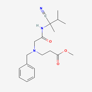 molecular formula C19H27N3O3 B2634552 Methyl 3-[benzyl({[(1-cyano-1,2-dimethylpropyl)carbamoyl]methyl})amino]propanoate CAS No. 1252369-45-1