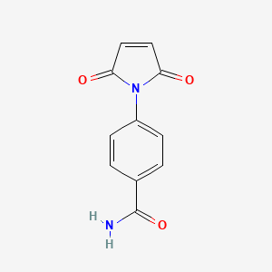 molecular formula C11H8N2O3 B2634553 4-(2,5-dioxo-2,5-dihydro-1H-pyrrol-1-yl)benzamide CAS No. 98697-26-8