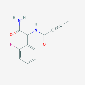 N-[2-Amino-1-(2-fluorophenyl)-2-oxoethyl]but-2-ynamide