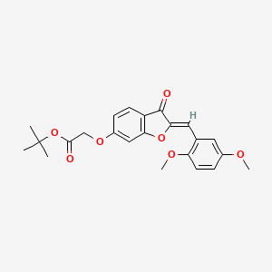 (Z)-tert-butyl 2-((2-(2,5-dimethoxybenzylidene)-3-oxo-2,3-dihydrobenzofuran-6-yl)oxy)acetate
