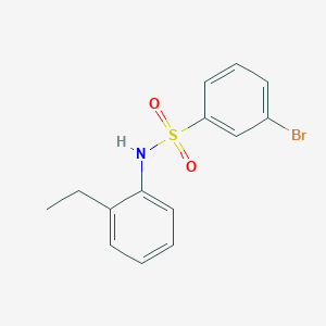 molecular formula C14H14BrNO2S B263456 3-bromo-N-(2-ethylphenyl)benzenesulfonamide 
