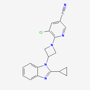 5-Chloro-6-[3-(2-cyclopropylbenzimidazol-1-yl)azetidin-1-yl]pyridine-3-carbonitrile