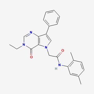 N-(2,5-dimethylphenyl)-2-(3-ethyl-4-oxo-7-phenyl-3,4-dihydro-5H-pyrrolo[3,2-d]pyrimidin-5-yl)acetamide