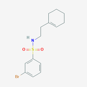 molecular formula C14H18BrNO2S B263457 3-bromo-N-[2-(1-cyclohexen-1-yl)ethyl]benzenesulfonamide 