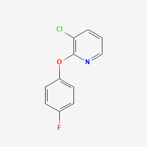 molecular formula C11H7ClFNO B2634584 3-Chloro-2-(4-fluorophenoxy)pyridine CAS No. 1864063-14-8