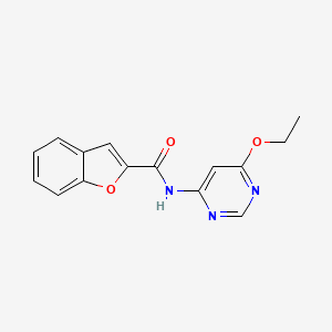 molecular formula C15H13N3O3 B2634589 N-(6-ethoxypyrimidin-4-yl)benzofuran-2-carboxamide CAS No. 1396815-50-1