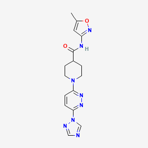 1-(6-(1H-1,2,4-triazol-1-yl)pyridazin-3-yl)-N-(5-methylisoxazol-3-yl)piperidine-4-carboxamide