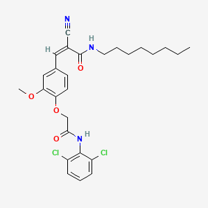 (Z)-2-Cyano-3-[4-[2-(2,6-dichloroanilino)-2-oxoethoxy]-3-methoxyphenyl]-N-octylprop-2-enamide