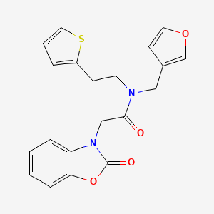 N-(furan-3-ylmethyl)-2-(2-oxobenzo[d]oxazol-3(2H)-yl)-N-(2-(thiophen-2-yl)ethyl)acetamide