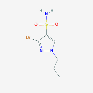 molecular formula C6H10BrN3O2S B2634604 3-Bromo-1-propylpyrazole-4-sulfonamide CAS No. 1946822-77-0