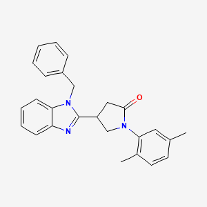 4-(1-benzyl-1H-benzimidazol-2-yl)-1-(2,5-dimethylphenyl)pyrrolidin-2-one