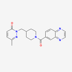 6-Methyl-2-{[1-(quinoxaline-6-carbonyl)piperidin-4-yl]methyl}-2,3-dihydropyridazin-3-one