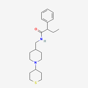2-phenyl-N-((1-(tetrahydro-2H-thiopyran-4-yl)piperidin-4-yl)methyl)butanamide