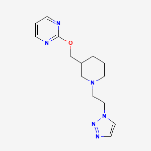 2-[[1-[2-(Triazol-1-yl)ethyl]piperidin-3-yl]methoxy]pyrimidine