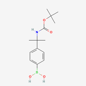 molecular formula C14H22BNO4 B2634621 4-[(2-N-BOC-氨基)-2-丙基]苯硼酸 CAS No. 2300953-19-7