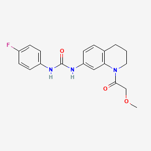 1-(4-Fluorophenyl)-3-(1-(2-methoxyacetyl)-1,2,3,4-tetrahydroquinolin-7-yl)urea