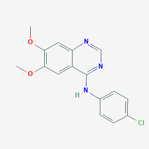 molecular formula C16H14ClN3O2 B263463 N-(4-chlorophenyl)-6,7-dimethoxyquinazolin-4-amine 