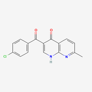 molecular formula C16H11ClN2O2 B2634635 3-(4-氯苯甲酰)-7-甲基-1,8-萘啶-4(1H)-酮 CAS No. 894888-28-9
