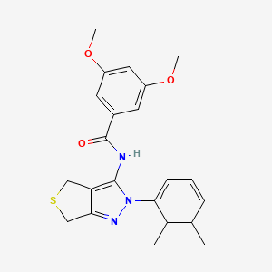 molecular formula C22H23N3O3S B2634636 N-[2-(2,3-dimethylphenyl)-4,6-dihydrothieno[3,4-c]pyrazol-3-yl]-3,5-dimethoxybenzamide CAS No. 450344-24-8