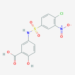 molecular formula C13H9ClN2O7S B2634637 5-(4-Chloro-3-nitrobenzenesulfonamido)-2-hydroxybenzoic acid CAS No. 325732-20-5