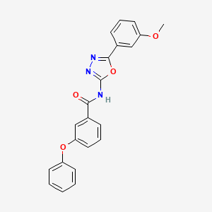 molecular formula C22H17N3O4 B2634648 N-[5-(3-methoxyphenyl)-1,3,4-oxadiazol-2-yl]-3-phenoxybenzamide CAS No. 865286-43-7