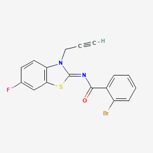 molecular formula C17H10BrFN2OS B2634651 (Z)-2-bromo-N-(6-fluoro-3-(prop-2-yn-1-yl)benzo[d]thiazol-2(3H)-ylidene)benzamide CAS No. 865181-49-3