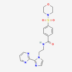 4-(morpholinosulfonyl)-N-(2-(2-(pyrimidin-2-yl)-1H-imidazol-1-yl)ethyl)benzamide
