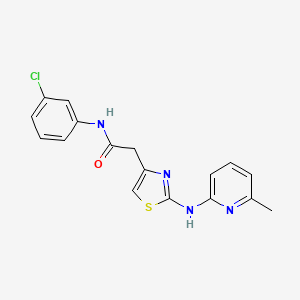 N-(3-chlorophenyl)-2-(2-((6-methylpyridin-2-yl)amino)thiazol-4-yl)acetamide