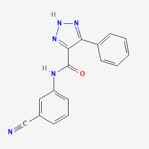 N-(3-cyanophenyl)-4-phenyl-1H-1,2,3-triazole-5-carboxamide