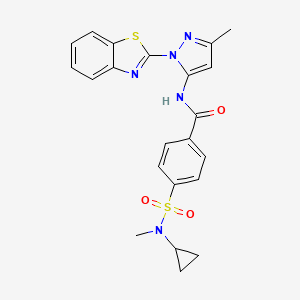 N-(1-(benzo[d]thiazol-2-yl)-3-methyl-1H-pyrazol-5-yl)-4-(N-cyclopropyl-N-methylsulfamoyl)benzamide
