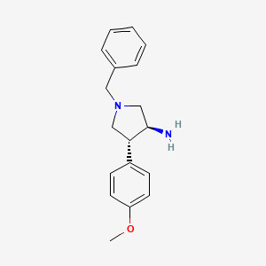 (3S,4R)-1-benzyl-4-(4-methoxyphenyl)pyrrolidin-3-amine
