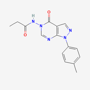 molecular formula C15H15N5O2 B2634670 N-(4-oxo-1-(p-tolyl)-1H-pyrazolo[3,4-d]pyrimidin-5(4H)-yl)propionamide CAS No. 900007-65-0
