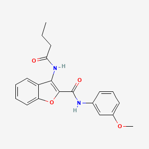 molecular formula C20H20N2O4 B2634674 3-butyramido-N-(3-methoxyphenyl)benzofuran-2-carboxamide CAS No. 887893-43-8