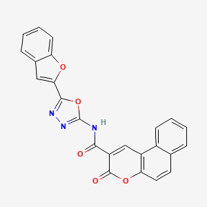 N-(5-(benzofuran-2-yl)-1,3,4-oxadiazol-2-yl)-3-oxo-3H-benzo[f]chromene-2-carboxamide