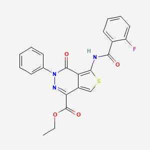 Ethyl 5-[(2-fluorobenzoyl)amino]-4-oxo-3-phenylthieno[3,4-d]pyridazine-1-carboxylate