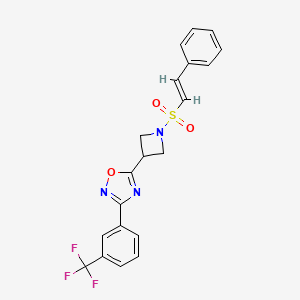 (E)-5-(1-(styrylsulfonyl)azetidin-3-yl)-3-(3-(trifluoromethyl)phenyl)-1,2,4-oxadiazole