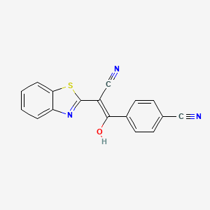 molecular formula C17H9N3OS B2634696 (E)-4-(2-(benzo[d]thiazol-2(3H)-ylidene)-2-cyanoacetyl)benzonitrile CAS No. 476278-77-0