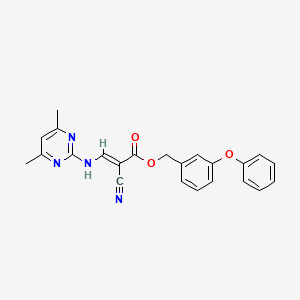 (3-phenoxyphenyl)methyl (E)-2-cyano-3-[(4,6-dimethylpyrimidin-2-yl)amino]prop-2-enoate