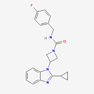 3-(2-cyclopropyl-1H-1,3-benzodiazol-1-yl)-N-[(4-fluorophenyl)methyl]azetidine-1-carboxamide