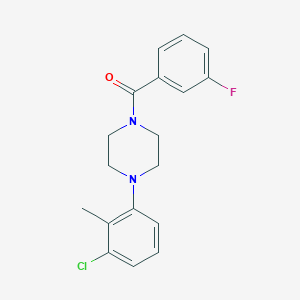 molecular formula C18H18ClFN2O B263471 1-(3-Chloro-2-methylphenyl)-4-(3-fluorobenzoyl)piperazine 