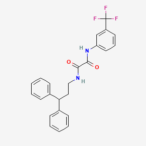 molecular formula C24H21F3N2O2 B2634711 N1-(3,3-diphenylpropyl)-N2-(3-(trifluoromethyl)phenyl)oxalamide CAS No. 941939-80-6
