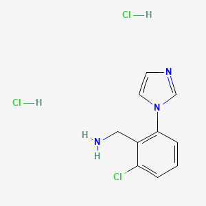 [2-chloro-6-(1H-imidazol-1-yl)phenyl]methanamine dihydrochloride