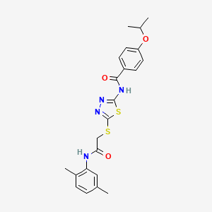 N-(5-((2-((2,5-dimethylphenyl)amino)-2-oxoethyl)thio)-1,3,4-thiadiazol-2-yl)-4-isopropoxybenzamide
