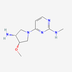 4-[(3R,4S)-3-Amino-4-methoxypyrrolidin-1-yl]-N-methylpyrimidin-2-amine