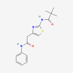 N-(4-(2-oxo-2-(phenylamino)ethyl)thiazol-2-yl)pivalamide