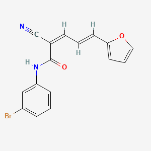 (2Z,4E)-N-(3-bromophenyl)-2-cyano-5-(2-furyl)penta-2,4-dienamide